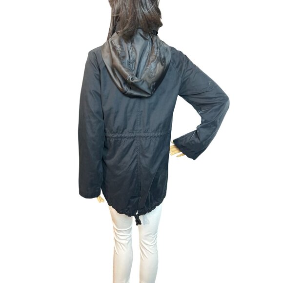 (5/25) a.new.day Lightweight Utility Jacket with Hideable Hood in Black- Small - Picture 5 of 8